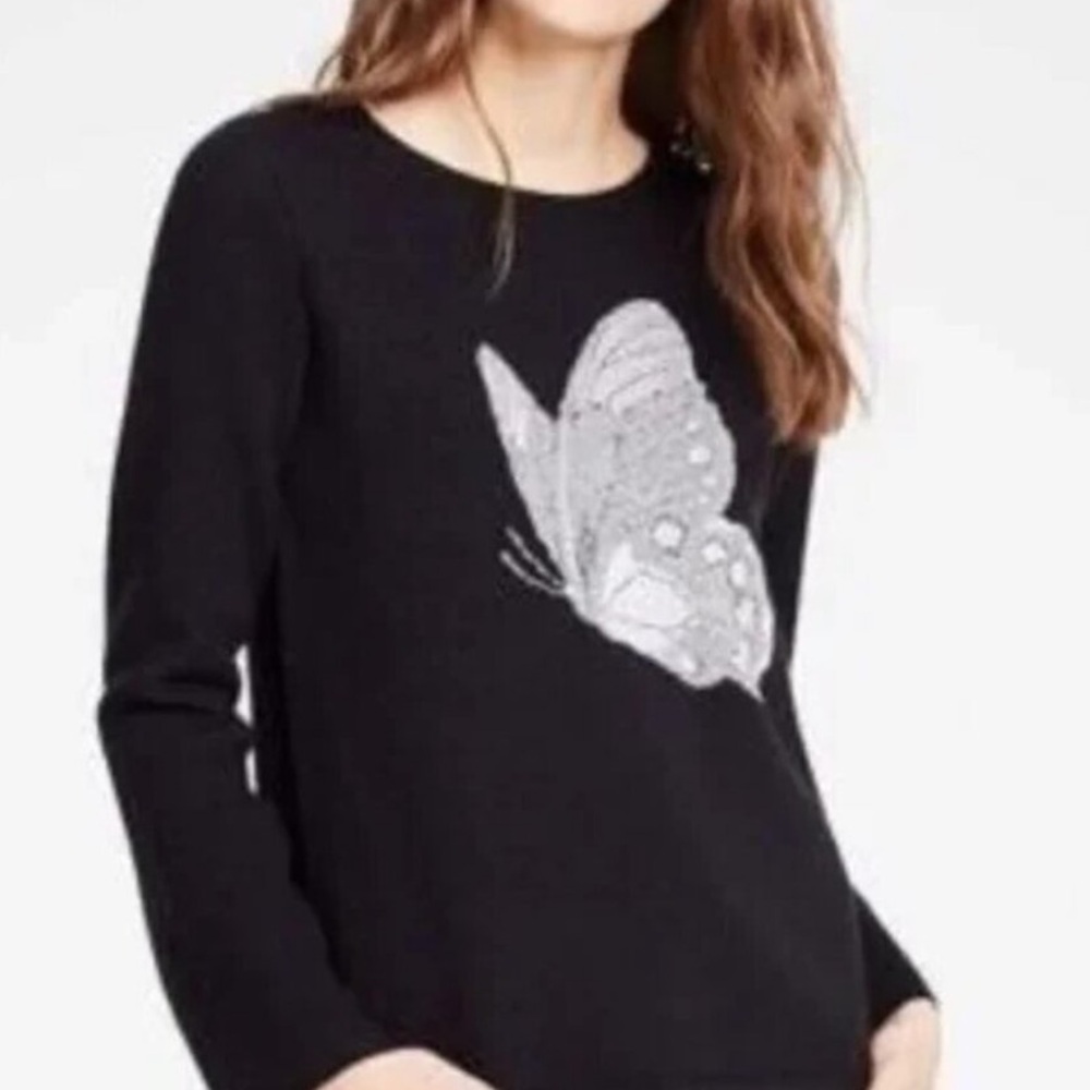 Ann Taylor Wool Size Small Butterfly Knit Sweater